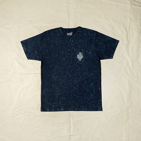 REAPER & CROW NAVY WASHED SHORT SLEEVE TEES 1034